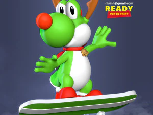 yoshi con natale Modello di stampa 3D