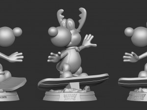 yoshi with christmas Modelo de impresión 3D