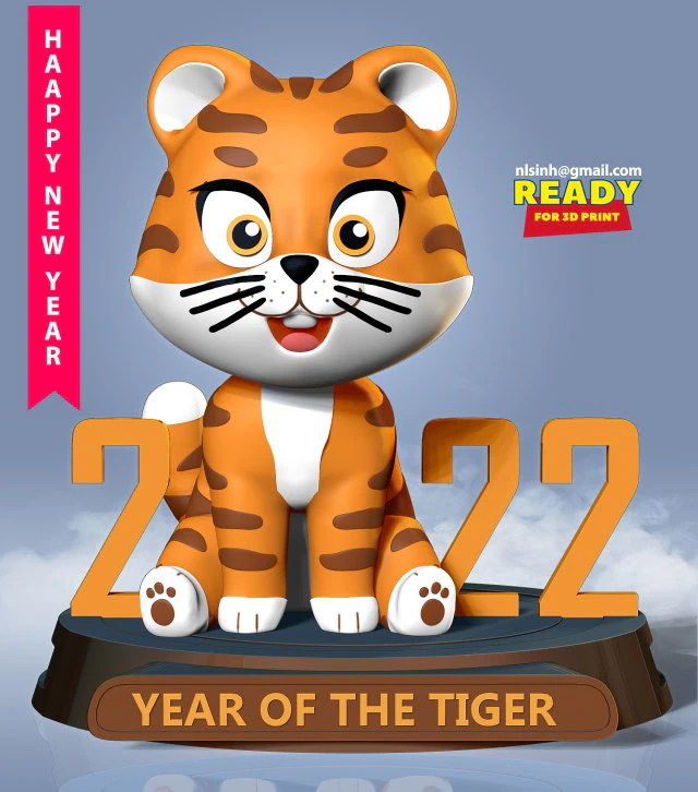 tiger 2022 3D Print Model .c4d .max .obj .3ds .fbx .stl .blend 