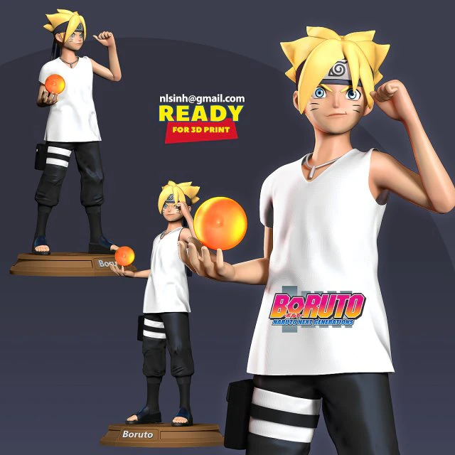 boruto 3D Print Model .c4d .max .obj .3ds .fbx .stl .blend 