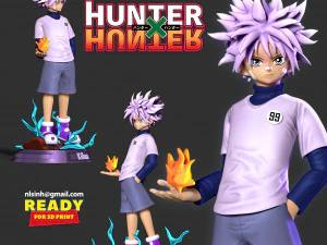 Killua zoldyck - fanart de ca&ccedil;ador x ca&ccedil;ador Modelo de Impressão 3D