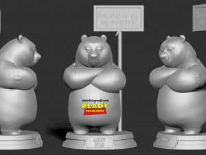 angry bear with valentine 3D Print Model
