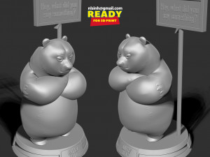 angry bear with valentine 3D Print Model
