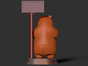 angry bear with valentine 3D Print Model