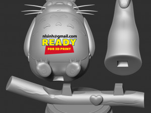 totoro and no-face 3D Baskı Modeli