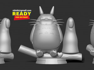 totoro and no-face 3D Baskı Modeli