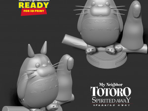 totoro and no-face 3D Baskı Modeli