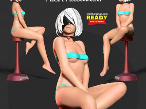 Moment de d&eacute;tente avec Nier Automata Modèles 3D en vedette