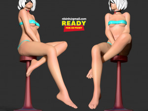 Relax time with Nier Automata Model Cetak 3D