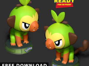 Grookey - Pokemon Fanart 3D Print Model