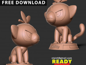 Grookey - Pokemon Fanart Modelo de impresión 3D