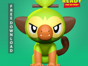 Grookey - Pokemon Fanart Modelo de impresión 3D