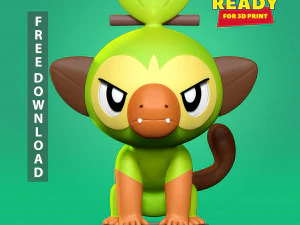 Grookey - Pokemon Fanart 3D Print Model
