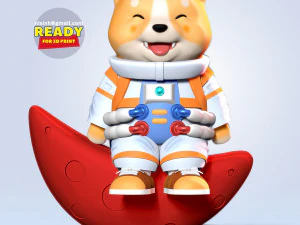 Astronaut Shiba 3D Druckmodell