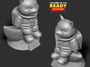 Astronaut Shiba Modelo de impresión 3D