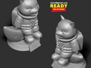 Astronaut Shiba 3D Print Model