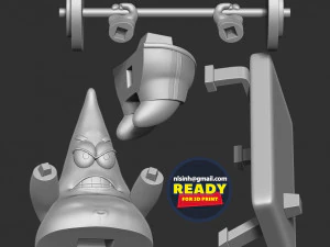 Patrick Star lifts weights 3D Print Model