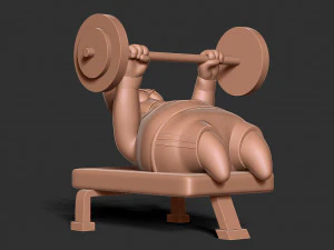 Patrick Star lifts weights 3D Print Model
