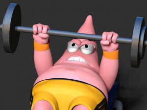 Patrick Star lifts weights 3D Принт Модель