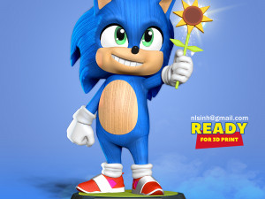 Baby Sonic 3D Print Model