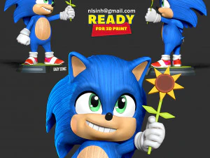 Baby Sonic 3D Print Model