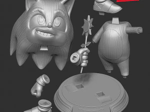 Baby Sonic 3D Print Model