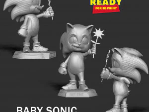 Baby Sonic 3D Print Model