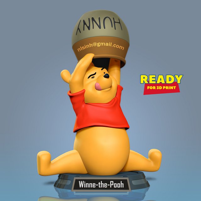Winnie - the - Pooh Modèles 3D en vedette .c4d .max .obj .3ds .fbx .stl .blend