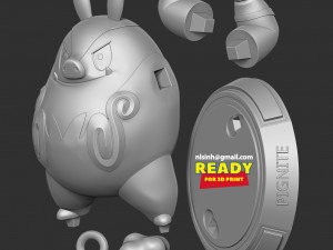 Pignite - Pokemon Fanart 3D Принт Модель