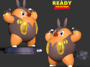 Pignite - Pokemon Fanart 3D Принт Модель