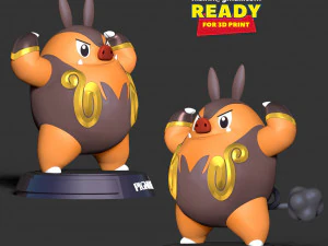 Pignite - Pokemon Fanart 3D Print Model