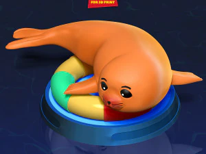 जल सील 3D प्रिंट मॉडल