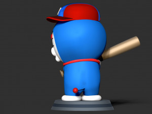 Doraemon - baseball player Modèles 3D en vedette