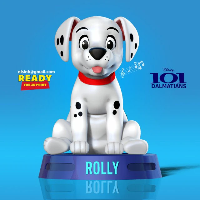 Rolly - 101 dalmatians 3D Print Model .c4d .max .obj .3ds .fbx .stl .blend