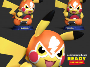 Pikachu Libre Modelo de impresión 3D