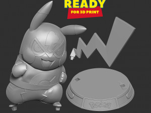 Pikachu Libre Modelo de impresión 3D
