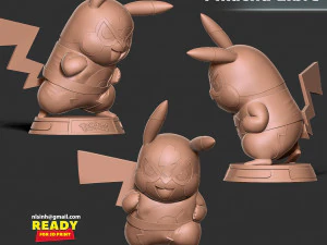 Pikachu Libre 3D Print Model