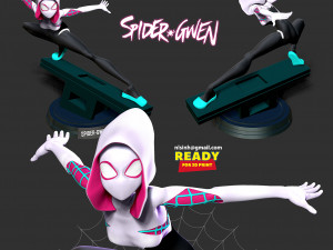Spider-Gwen Fanart Model Cetak 3D