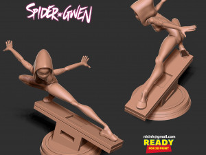 Spider-Gwen Fanart Model Cetak 3D