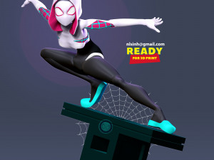 Spider-Gwen Fanart Model Cetak 3D