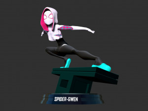 Spider-Gwen Fanart Model Cetak 3D