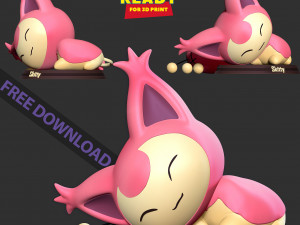 Skitty - Pokemon Fanart 3D Print Model
