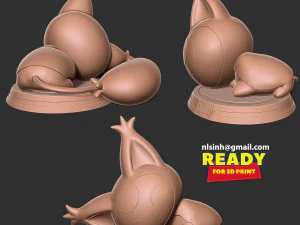 Skitty - Pokemon Fanart 3D Print Model