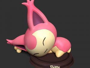 Skitty - Pokemon Fanart 3D Print Model