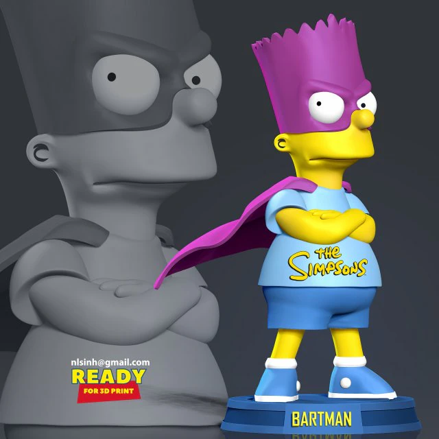 The Bartman 3D Print Model .c4d .max .obj .3ds .fbx .stl .blend