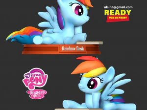 Rainbow Dash 3D Print Model