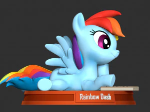 Rainbow Dash 3D Print Model