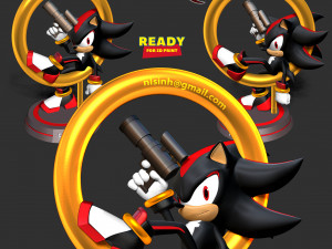 Shadow - Sonic the Hedgehog 2 Fanart 3D Druckmodell