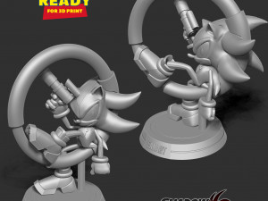 Shadow - Sonic the Hedgehog 2 Fanart 3D Druckmodell