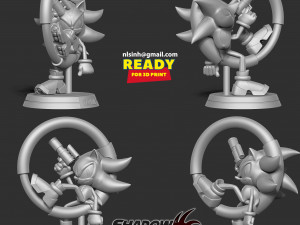 Shadow - Sonic the Hedgehog 2 Fanart 3D Druckmodell